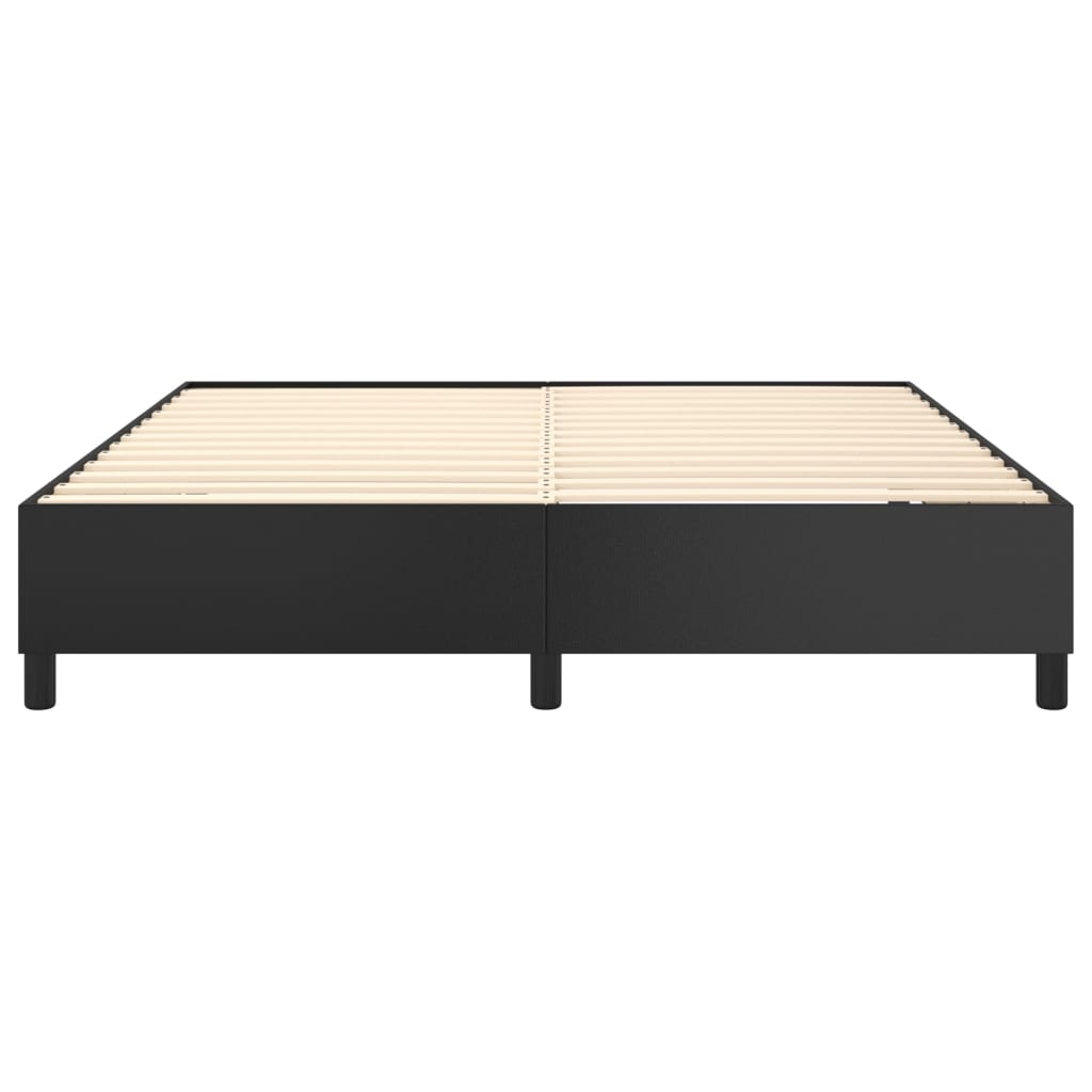 Boxspring sengeramme 160x200 cm kunstlæder sort