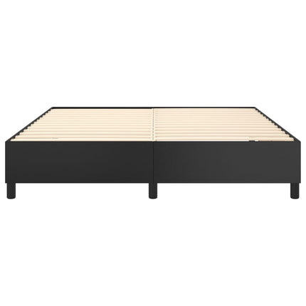 Boxspring sengeramme 160x200 cm kunstlæder sort