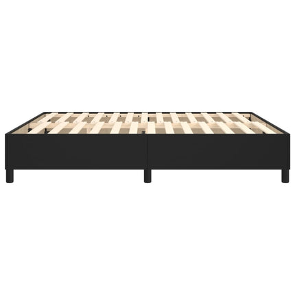 Boxspring sengeramme 160x200 cm kunstlæder sort