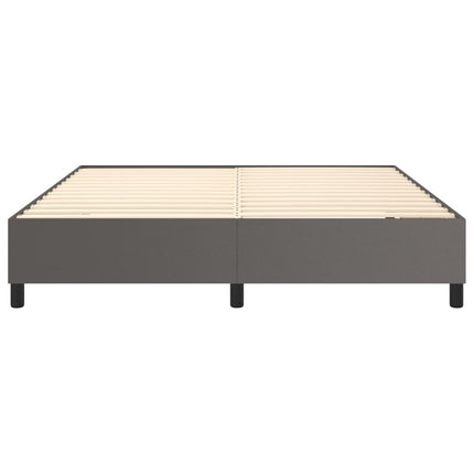 Boxspring sengeramme 160x200 cm kunstlæder grå