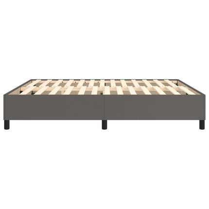 Boxspring sengeramme 160x200 cm kunstlæder grå