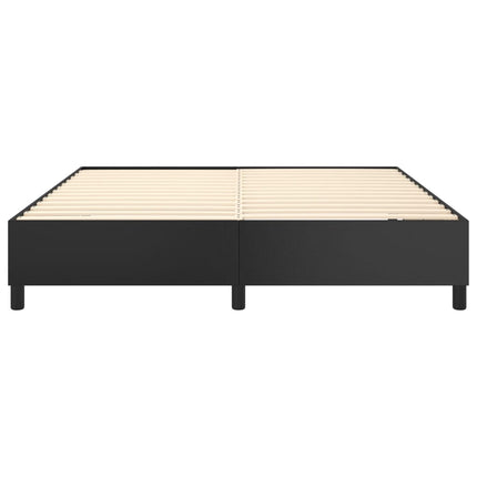 Boxspring sengeramme 180x200 cm kunstlæder sort