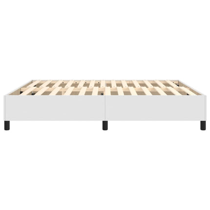 Boxspring sengeramme 180x200 cm kunstlæder hvid