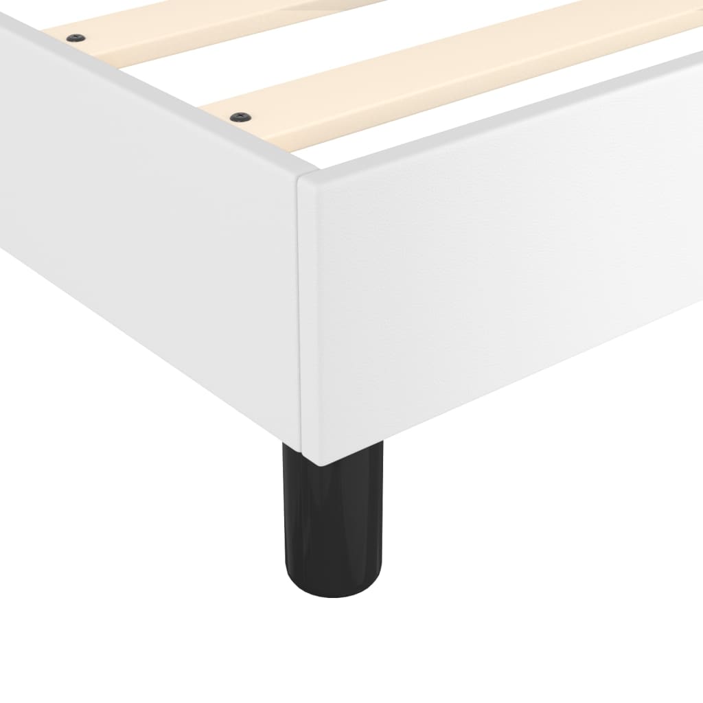 Boxspring sengeramme 180x200 cm kunstlæder hvid