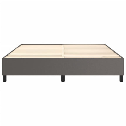 Boxspring sengeramme 180x200 cm kunstlæder grå