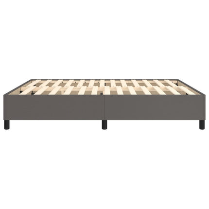 Boxspring sengeramme 180x200 cm kunstlæder grå