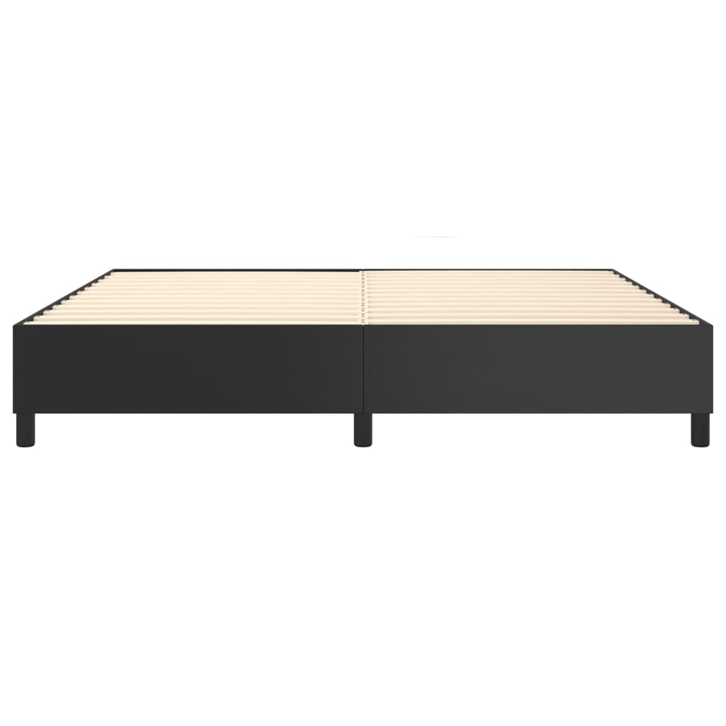 Boxspring sengeramme 200x200 cm kunstlæder sort