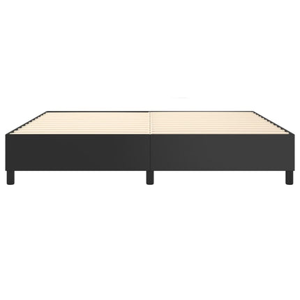 Boxspring sengeramme 200x200 cm kunstlæder sort