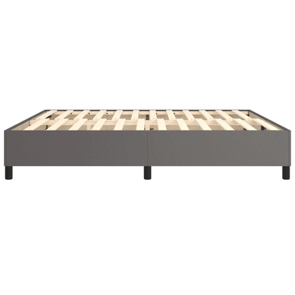 Boxspring sengeramme 200x200 cm kunstlæder grå