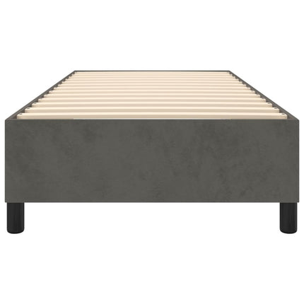 Boxspring sengeramme Mørkegrå 80x200 cm Fløjl