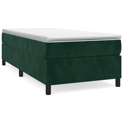 Boxspring sengeramme Mørkegrøn 80x200 cm Fløjl