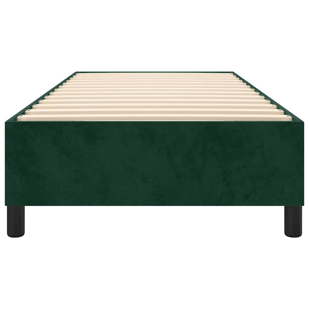 Boxspring sengeramme Mørkegrøn 80x200 cm Fløjl