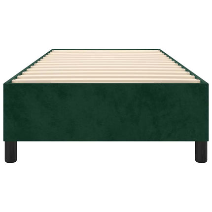Boxspring sengeramme Mørkegrøn 80x200 cm Fløjl