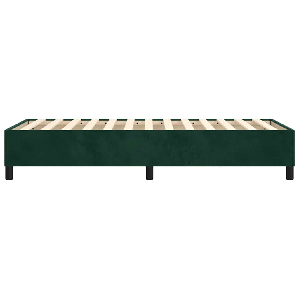 Boxspring sengeramme Mørkegrøn 80x200 cm Fløjl