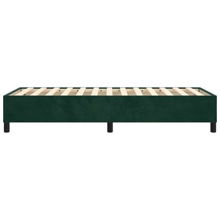Boxspring sengeramme Mørkegrøn 80x200 cm Fløjl