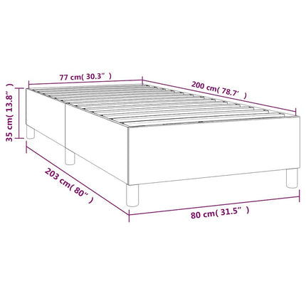 Boxspring sengeramme Mørkegrøn 80x200 cm Fløjl