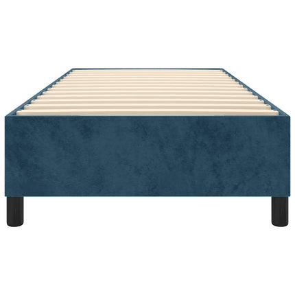 Boxspring sengeramme Mørkeblå 80x200 cm Fløjl