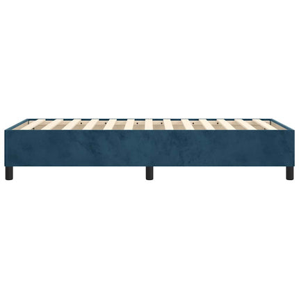 Boxspring sengeramme Mørkeblå 80x200 cm Fløjl