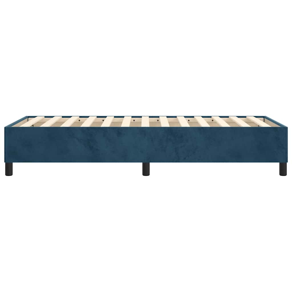 Boxspring sengeramme Mørkeblå 80x200 cm Fløjl