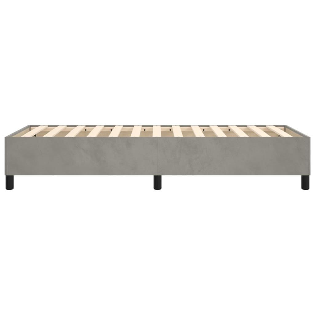 Boxspring sengeramme Lysegrå 90x190 cm Fløjl