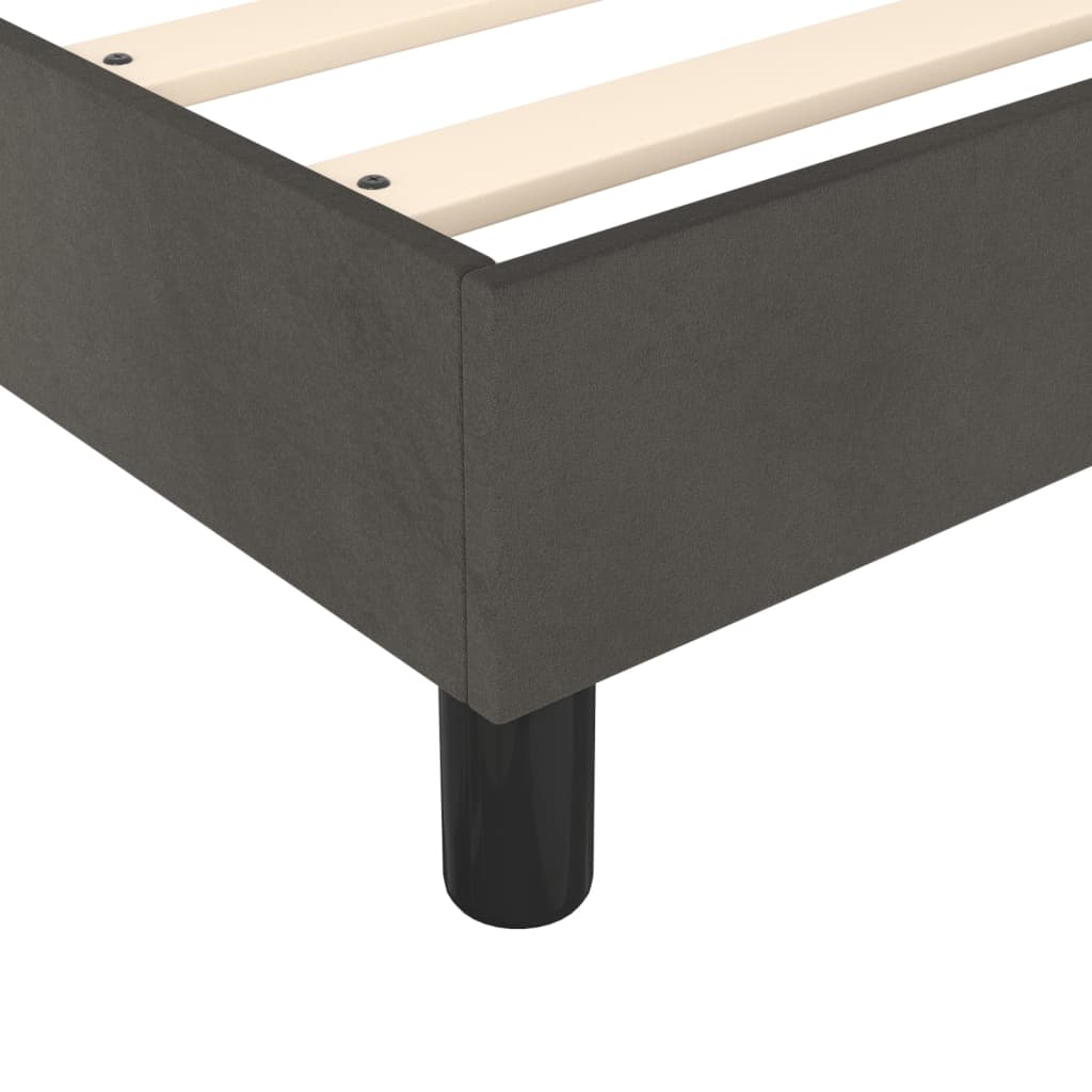 Boxspring sengeramme Mørkegrå 90x190 cm Fløjl