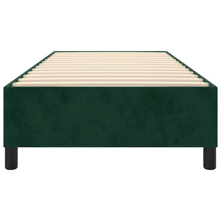 Boxspring sengeramme Mørkegrøn 90x190 cm Fløjl