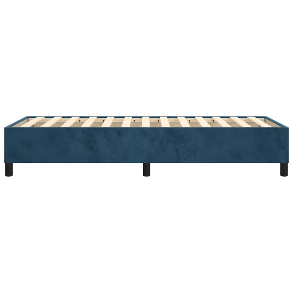 Boxspring sengeramme Mørkeblå 90x190 cm Fløjl