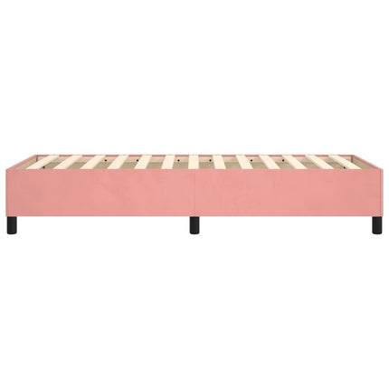 Boxspring sengeramme 90x190 cm fløjl pink