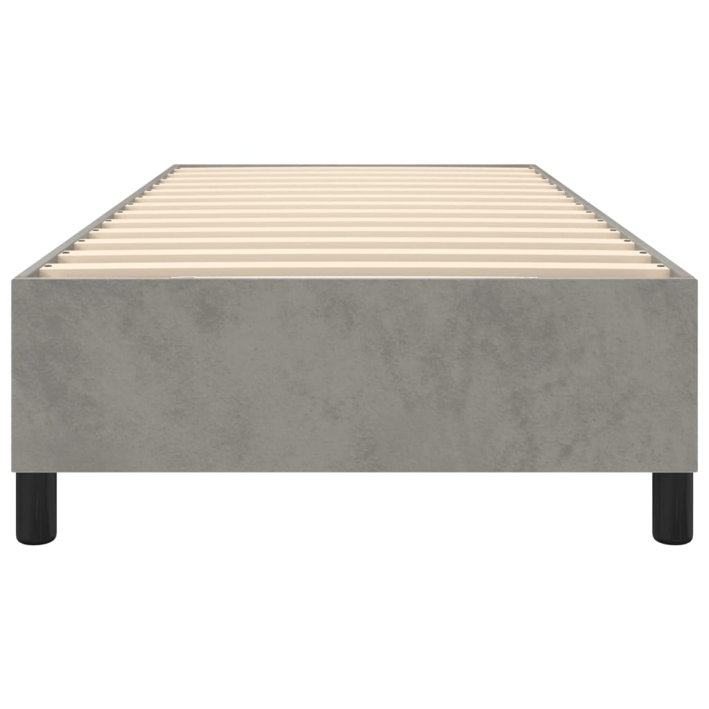 Boxspring sengeramme Lysegrå 90x200 cm Fløjl