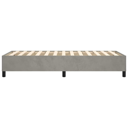 Boxspring sengeramme Lysegrå 90x200 cm Fløjl
