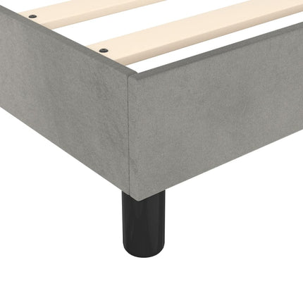 Boxspring sengeramme Lysegrå 90x200 cm Fløjl