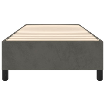Boxspring sengeramme Mørkegrå 90x200 cm Fløjl