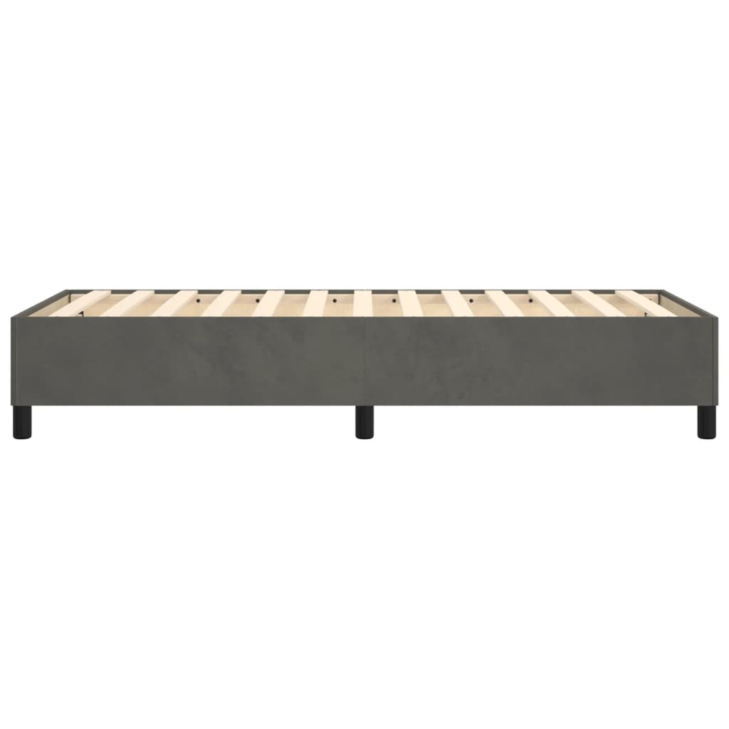 Boxspring sengeramme Mørkegrå 90x200 cm Fløjl