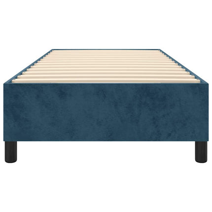 Boxspring sengeramme Mørkeblå 90x200 cm Fløjl