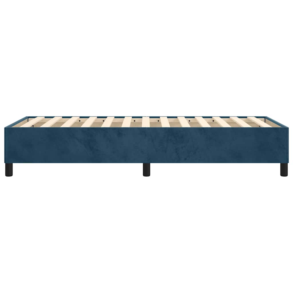 Boxspring sengeramme Mørkeblå 90x200 cm Fløjl