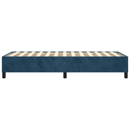 Boxspring sengeramme Mørkeblå 90x200 cm Fløjl