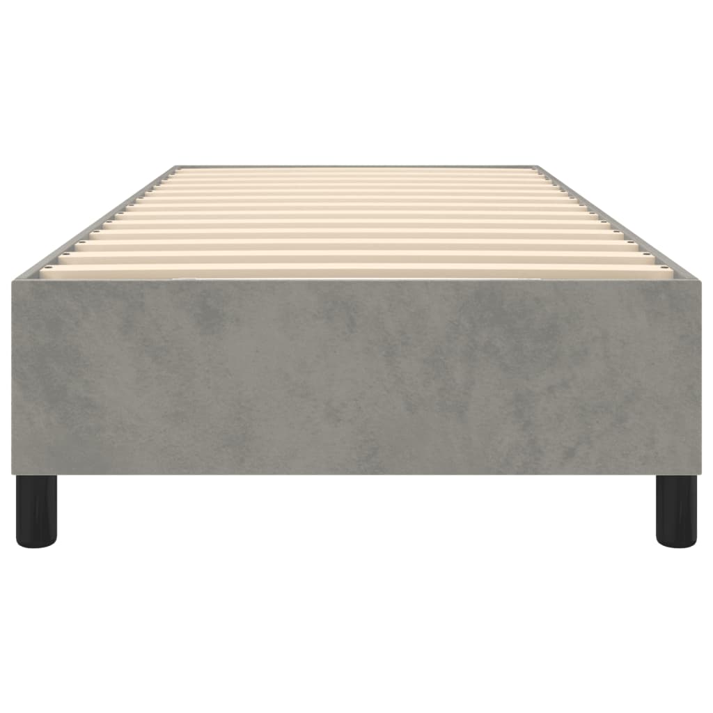 Boxspring sengeramme Lysegrå 100x200 cm Fløjl