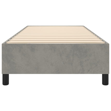 Boxspring sengeramme Lysegrå 100x200 cm Fløjl
