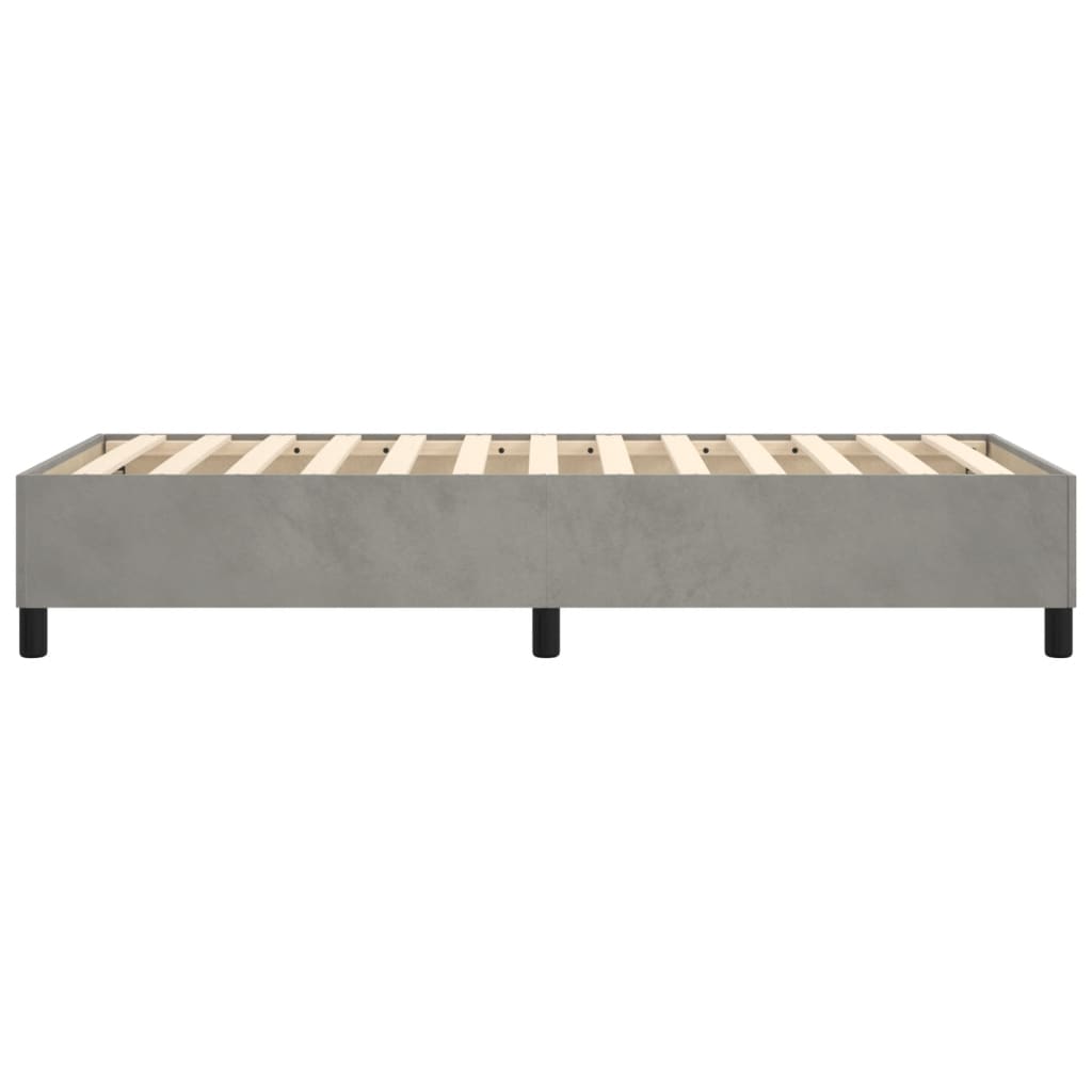 Boxspring sengeramme Lysegrå 100x200 cm Fløjl