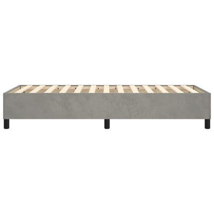 Boxspring sengeramme Lysegrå 100x200 cm Fløjl