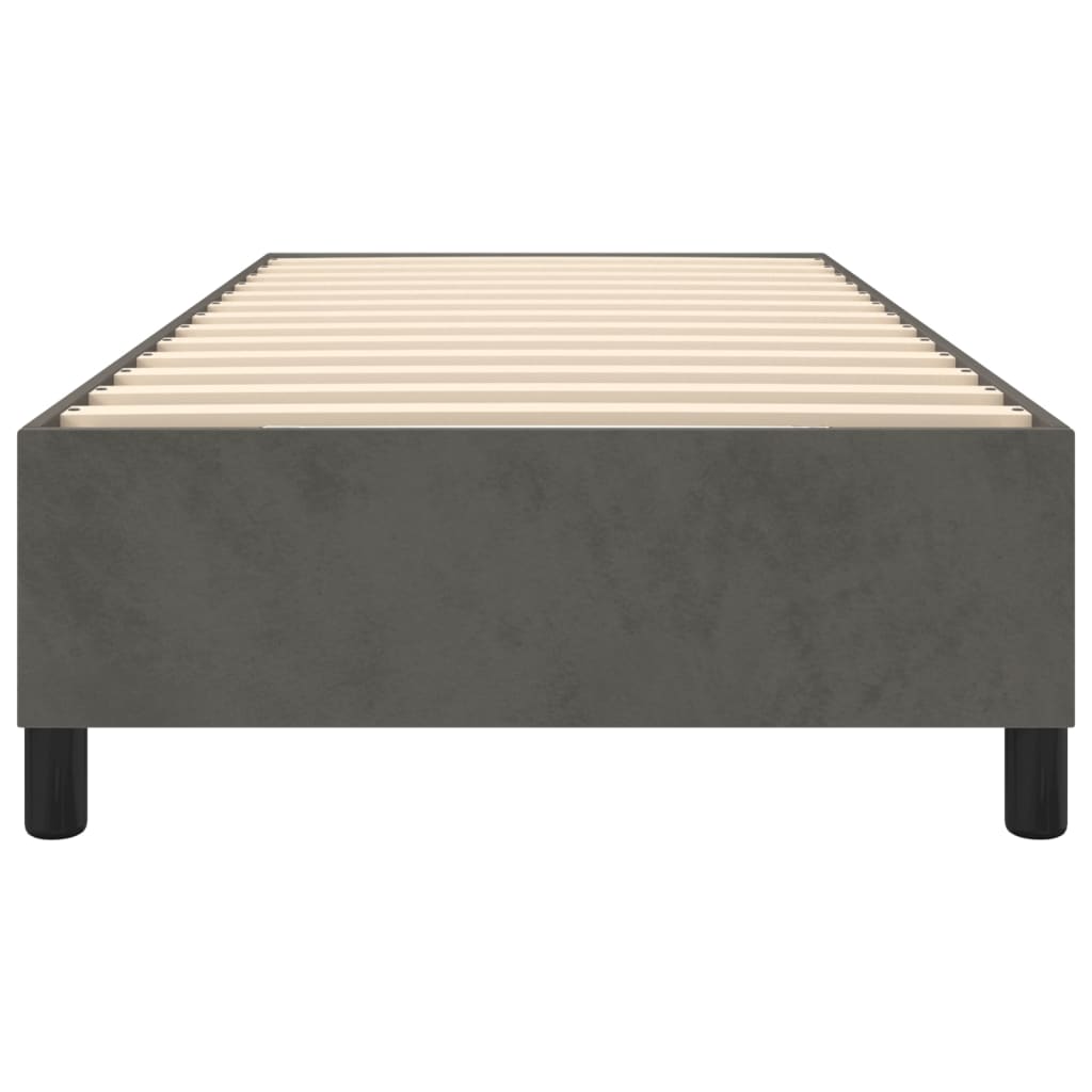 Boxspring sengeramme Mørkegrå 100x200 cm Fløjl