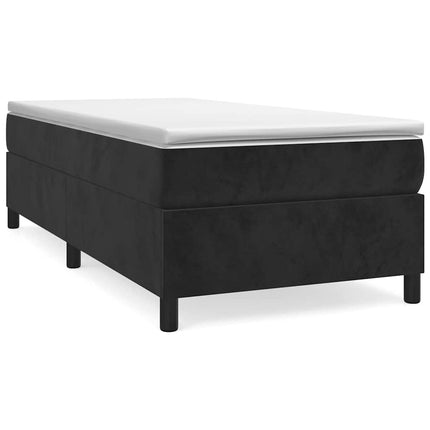 Boxspring sengeramme Sort 100x200 cm Fløjl