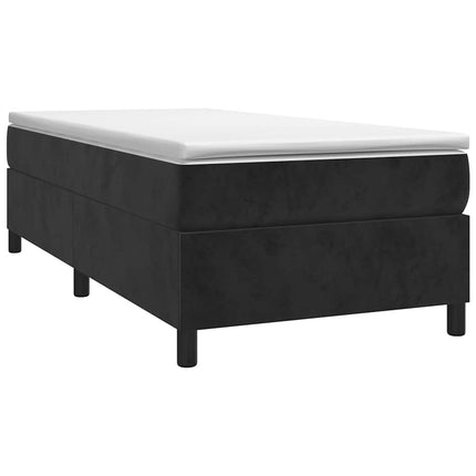 Boxspring sengeramme Sort 100x200 cm Fløjl