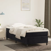 Boxspring sengeramme Sort 100x200 cm Fløjl