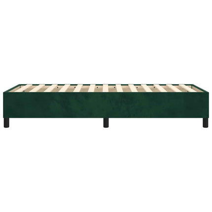 Boxspring sengeramme Mørkegrøn 100x200 cm Fløjl