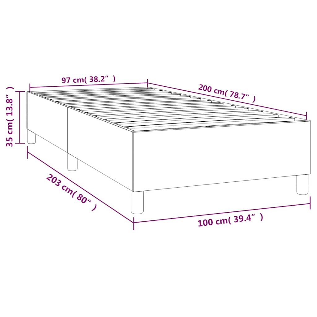 Boxspring sengeramme Mørkegrøn 100x200 cm Fløjl