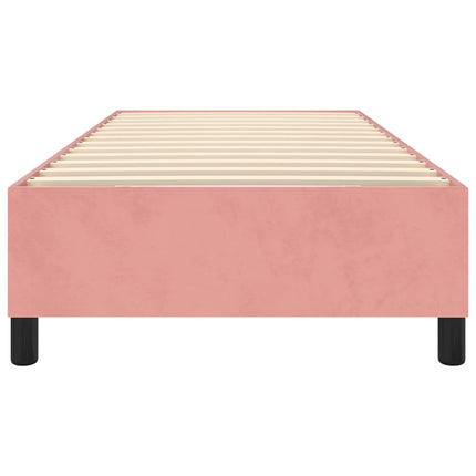 Boxspring sengeramme 100x200 cm fløjl pink