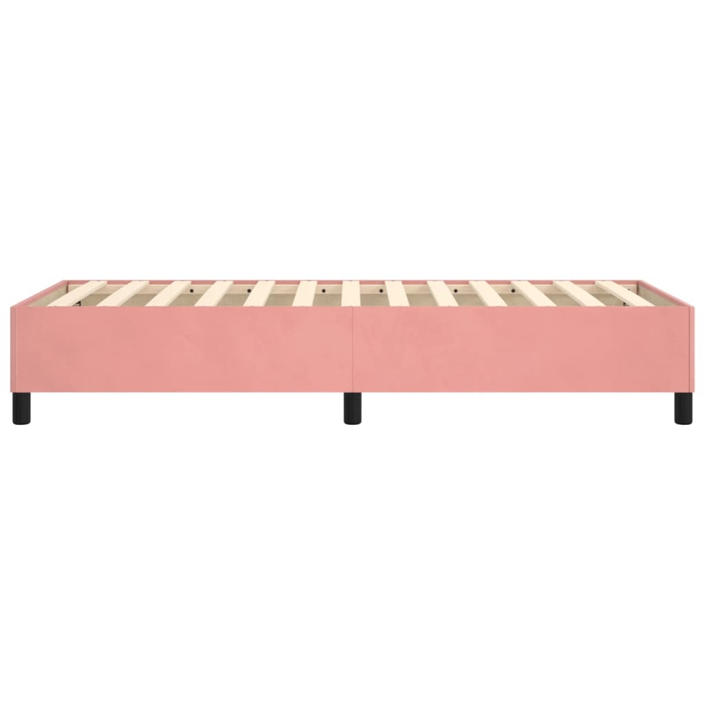 Boxspring sengeramme 100x200 cm fløjl pink