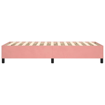 Boxspring sengeramme 100x200 cm fløjl pink