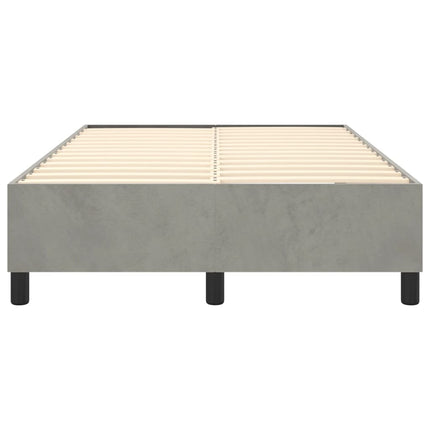 Boxspring sengeramme Lysegrå 120x200 cm Fløjl